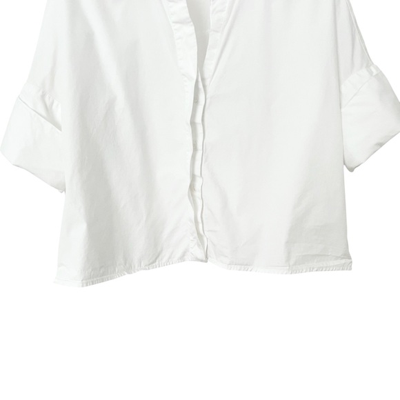 TUCKERNUCK White Short Sleeve Poplin Shirt - Excellent Pre-Loved, Medium - Picture 3 of 13